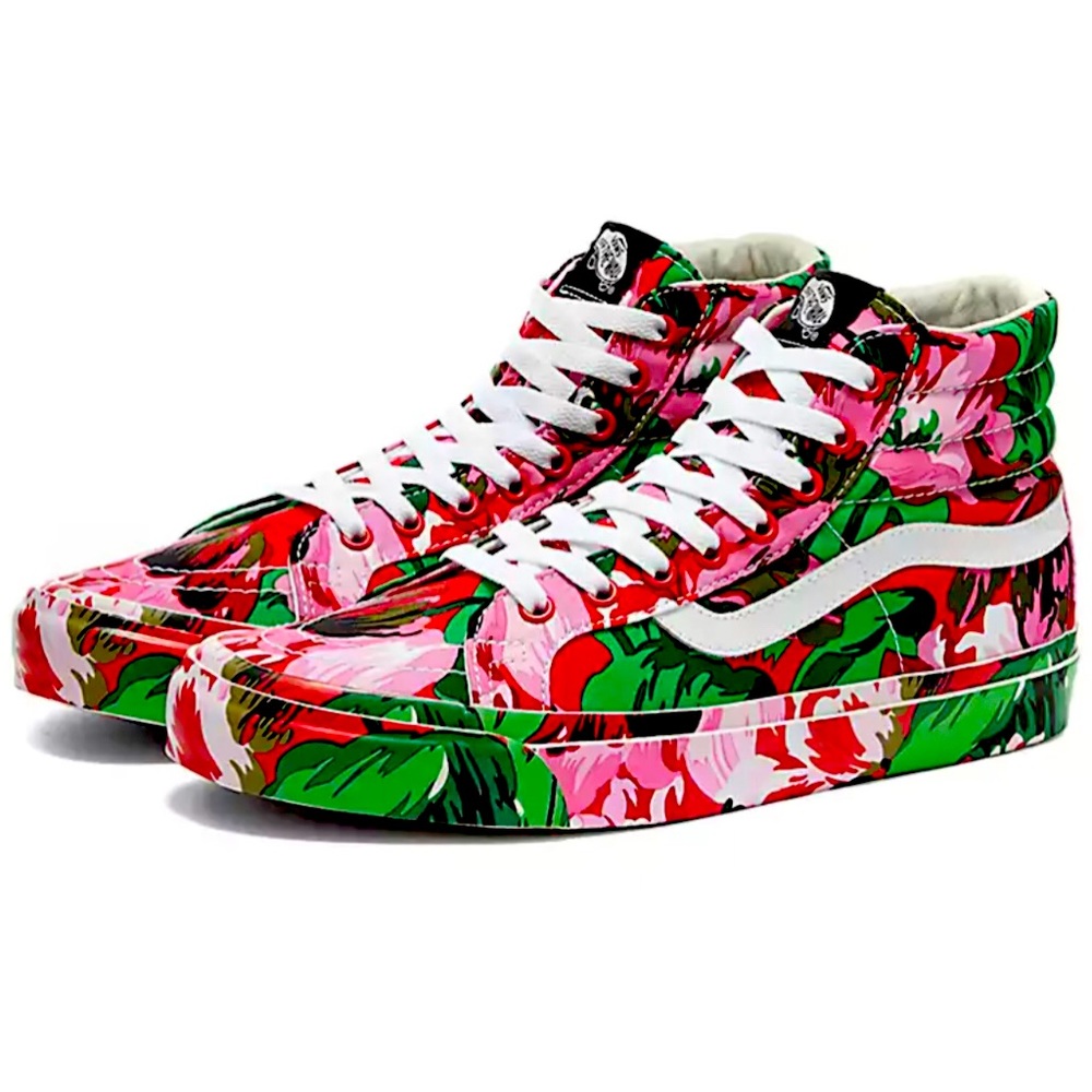 VANS VAULT X KENZO limited edition RARE OG Sk8-Hi LX floral red $215 unisex shoe